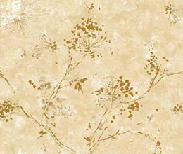 کاغذ دیواری گلدار طلایی